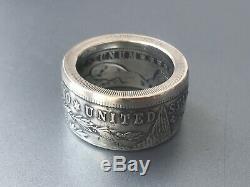 Morgan Dollar Silver Coin Ring Size 10 US Silver. 900. Worldwide free shipping