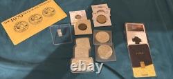 Morgan, Peace & 1979 Dollar Coins, Silver Gold Bars, NGC Certified Lot