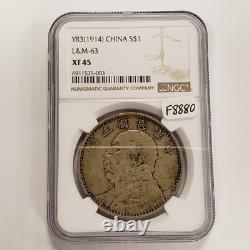 ND 1914 Yr 3 China $1 L&M-63 Fatman Dollar NGC XF 45 SKU-F8880