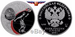 NEW Russia 3 rubles 2018 (2017) FIFA Football World Cup 8 coins Silver PROOF