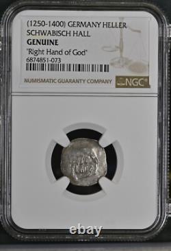 NGC Austria Heller Right Hand of God / Manus Dei Blessed Coin Schwabisch Hall