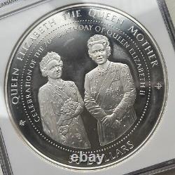 NGC Details Fiji 1996 The Elizabeth Queen's 70th Birthday Kilo Silver Coin 1000g