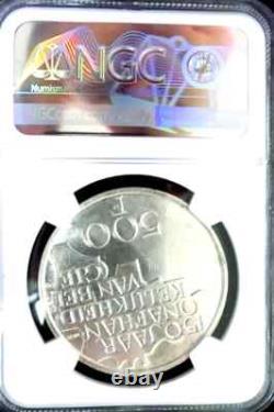 NGC MS64-Belgium 1980 Independence-Flemish 500 Francs Choice BU Scarce