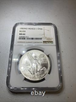 NGC MS66 1983 Mo Mexico 1 Silver Onza