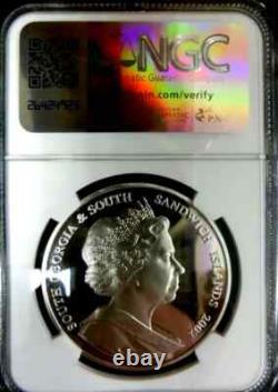 NGC MS68-South Georgia & South Sandwich Islands 2002 Princess Diana Silver £2