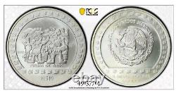 N$ 10 Mexico 1993 Piedra de Tizoc 5 oz PCGS MS67 ONLY 3 HIGHER
