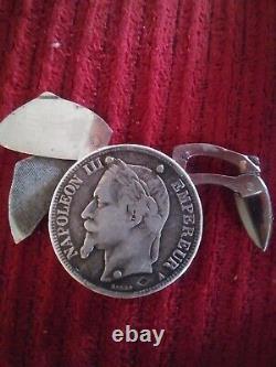 Napoleon 111 emprerur coin with with pocket knife file and siccsors