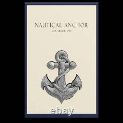 Nautical Anchor 2025 1 Tala 1 oz Pure Silver Coin Samoa KOMSCO