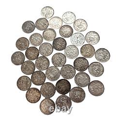 Netherlands 1 Gulden Silver Juliana Lot 36 Coins Various Years KM184