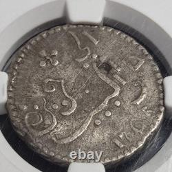 Netherlands East Indies Java Rupee 5 Dots Bars & Rays MM 1765 NGC AU Detail
