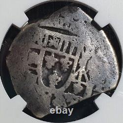 Netherlands East Indies Madura 1/2 RB on Mexico 4 Reales 1820 NGC Fine CS XF Det