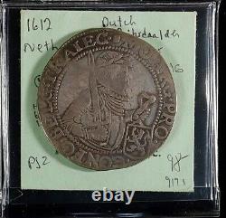 Netherlands Utrecht 1612 Rijksdaalder Silver Coin, Circulated, Km-14