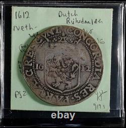 Netherlands Utrecht 1612 Rijksdaalder Silver Coin, Circulated, Km-14