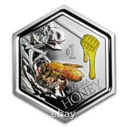 New Zealand -2018 1 OZ Silver Proof Coin- Manuka Honey Bee