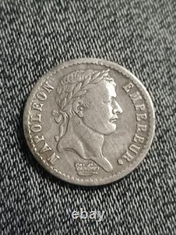 Nicely Toned Original 1808 Napoleon Demi Franc Lyon