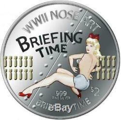 Niue 2012 $2 WWII Nose Art World War 2 Bombers 3 x 1 Oz Silver Proof Coin Set