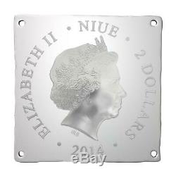 Niue 2014 2 $ World Heritage LAMB OF GOD Jesus Christ 1 Oz Silver Coin