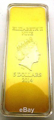 Niue 2014 $5 World Heritage Saint George Carlo Crivelli 2 Oz Gilded Silver Coin