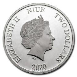 Niue 2020 1 OZ Silver Proof Coin- Disney Frozen Elsa and Anna Frozen