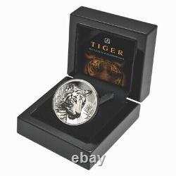 Niue 2022 YEAR TIGER White Tiger $1 1 Oz Pure Silver Proof Color MINTAGE 888