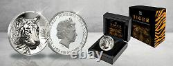 Niue 2022 YEAR TIGER White Tiger $1 1 Oz Pure Silver Proof Color MINTAGE 888