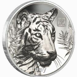 Niue 2022 YEAR TIGER White Tiger $1 1 Oz Pure Silver Proof Color MINTAGE 888