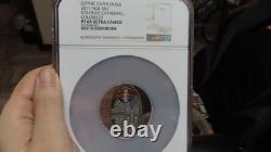 Niue COLOGNE Cathedral GERMANY Oval Shaped Coin 28grams. 925 NGC PF70