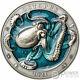 Octopus Underwater World 3 Oz Silver Coin 5$ Barbados 2021