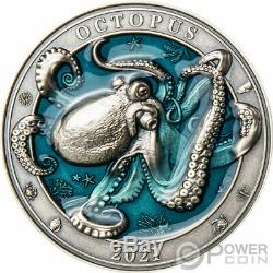 OCTOPUS Underwater World 3 Oz Silver Coin 5$ Barbados 2021