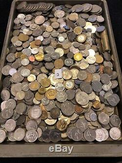 OVER 14 pounds BU UNC AU XF world foreign coin mix bulk Monaco lot & Silver