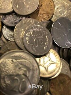 OVER 14 pounds BU UNC AU XF world foreign coin mix bulk Monaco lot & Silver