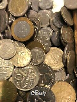 OVER 14 pounds BU UNC AU XF world foreign coin mix bulk Monaco lot & Silver