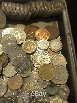 OVER 15 pounds world foreign coin Mix bulk BU Monaco UNC AU XF VF Lot & Silver