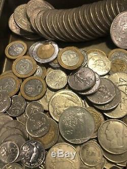 OVER 15 pounds world foreign coin Mix bulk BU Monaco UNC AU XF VF Lot & Silver