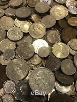 OVER 15 pounds world foreign coin Mix bulk BU Monaco UNC AU XF VF Lot & Silver