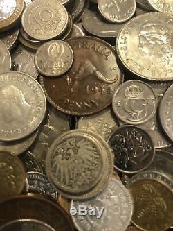 OVER 15 pounds world foreign coin Mix bulk BU Monaco UNC AU XF VF Lot & Silver