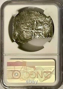 Old Silver Treasure Coin 1621-30 Mexico 8R Real Philip IV Cob NGC Gen Shipwreck