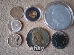 Old WORLD Silver Gold Coin Lot -1898 1971 -6 Silver 1 Gold Lot #891-8