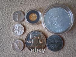 Old WORLD Silver Gold Coin Lot -1898 1971 -6 Silver 1 Gold Lot #891-8