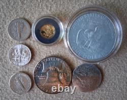 Old WORLD Silver Gold Coin Lot -1898 1971 -6 Silver 1 Gold Lot #891-8