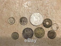 Over 1 Ounce Of Silver 5 Mark & 5 Pounds World Coins & Vintage Us Mint Bank Bag