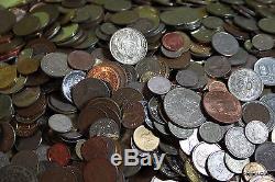 Over 2 Pounds Old World Estate Coin Collections W Many Nice Silver Copper Coins