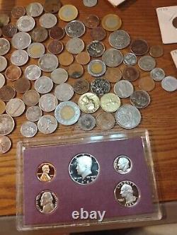 Over 300 Coins From Around The World. And Cash Just Added More