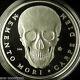 Palau 2010 Memento Mori Silver Skull Coin Extremely Hard To Find Very Rare