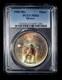 Pcgs Ms63 1980 Mo Mexico Silver 1 Onza Amazing Rainbow Toning