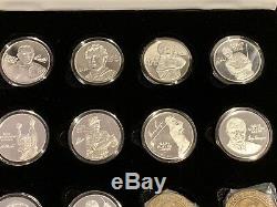 PGA World Golf Hall of Fame Lot of 12 Coins with Case. 999 Silver Medallions