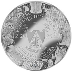 PIRATE CAT AI-NIMALS 1 Oz Silver Coin 1000 Francs Cameroon 2025