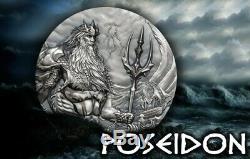 POSEIDON Sea Gods Of The World 3 Oz Silver Coin 20$ Cook Islands 2019