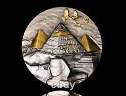 PYRAMID AT GIZA 2 Oz Silver Coin 10000 Francs Chad 2024 FIRST RELEASE! Only 299