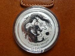 Perth Mint 2012 Lunar Dragon 5 oz Silver Bullion Coin FREE WORLDWIDE SHIPPING